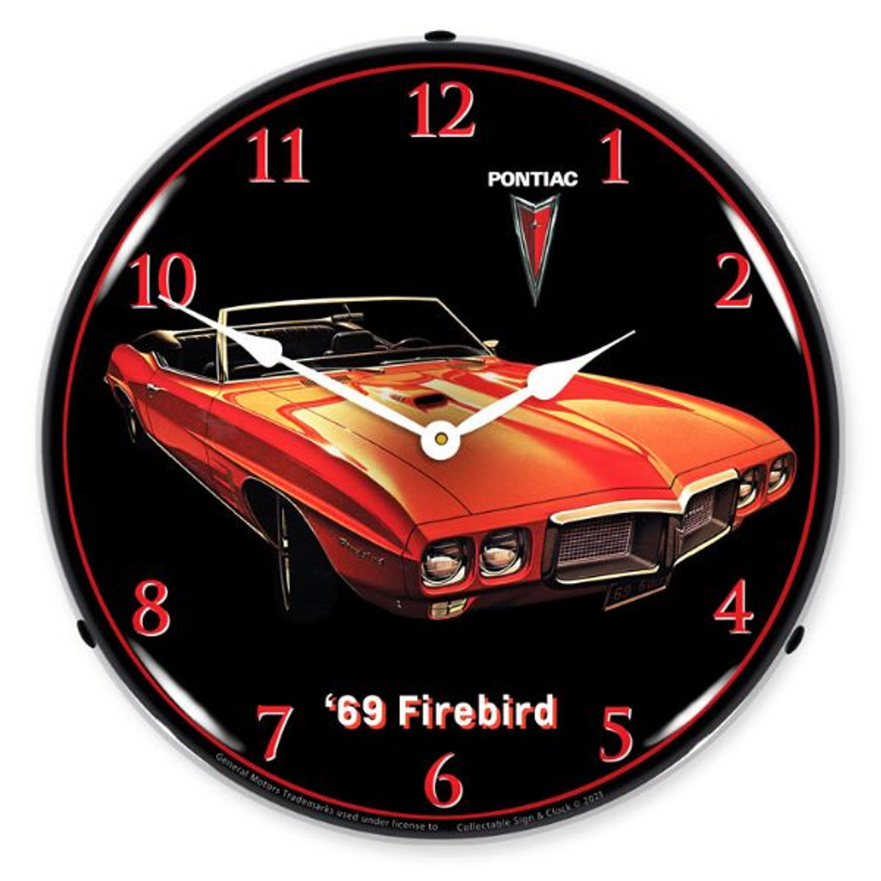 1969 Pontiac Firebird LED Backlit Clock