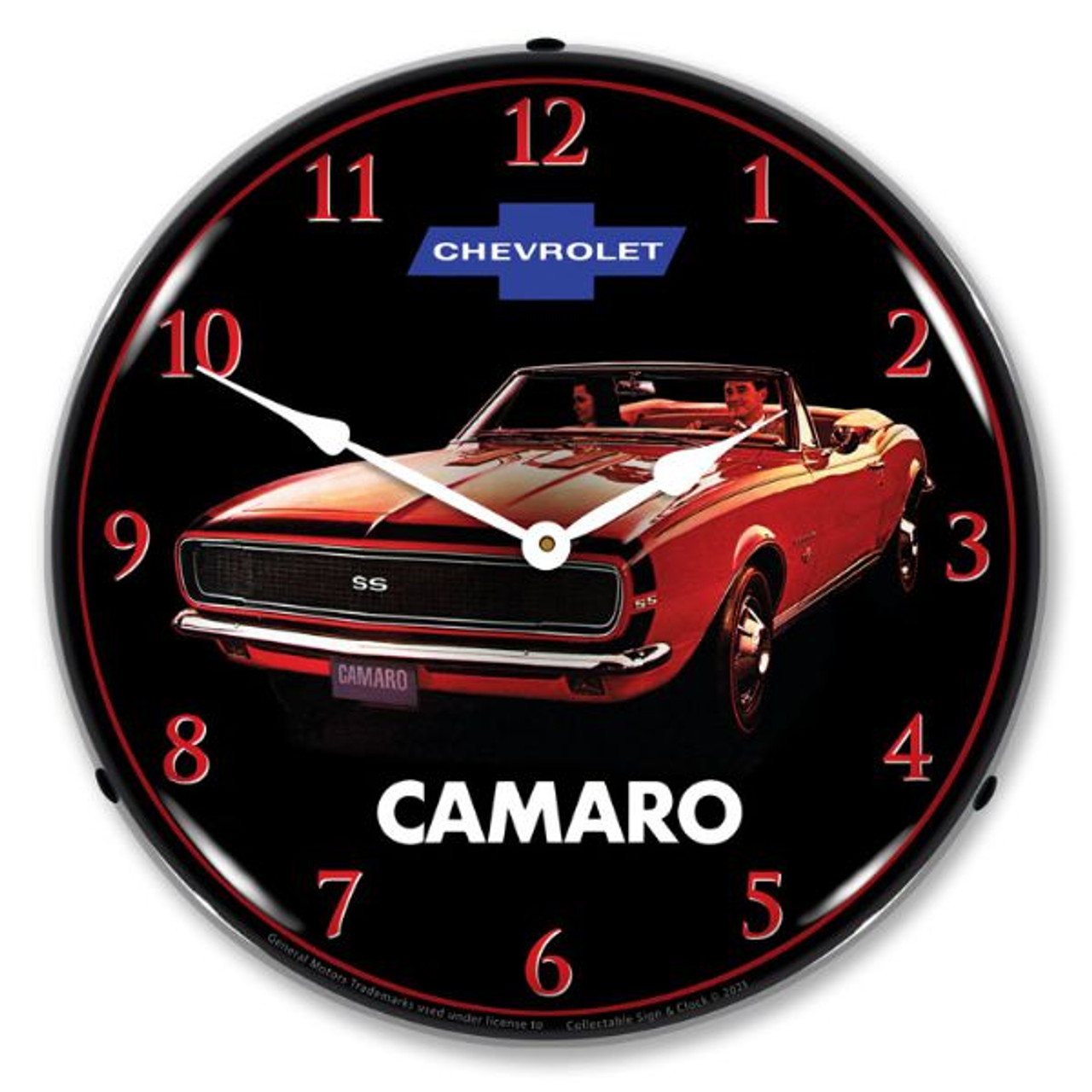 1967 Camaro Convertible LED Backlit Clock