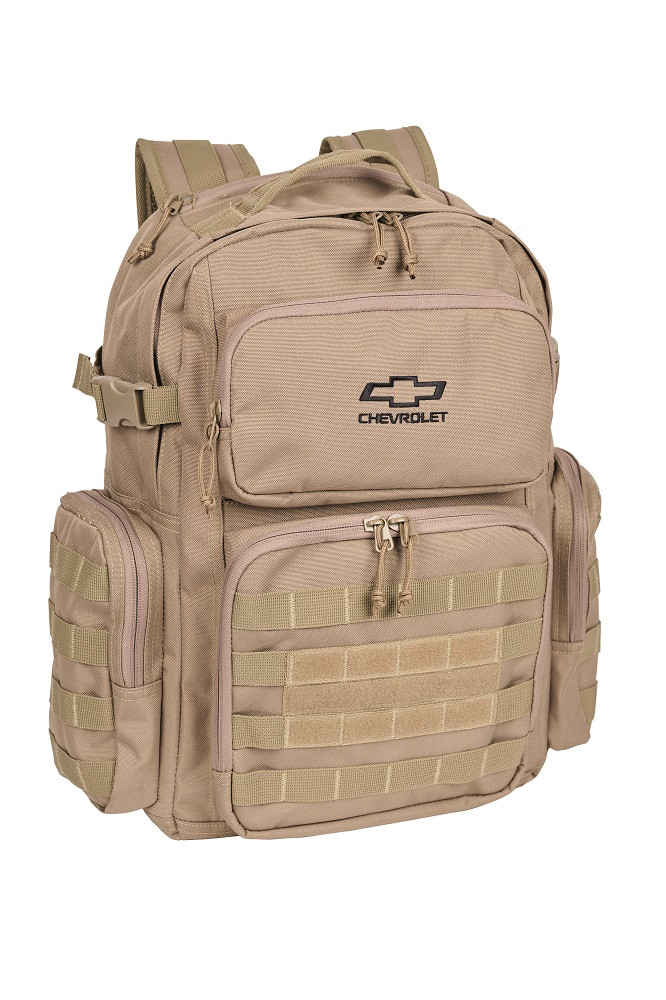 Chevrolet Bowtie Military Style Backpack (Tan)