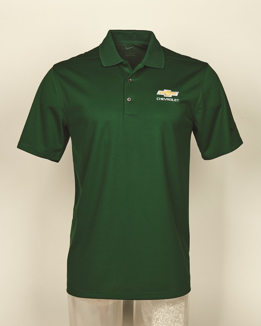 Chevrolet Gold Bowtie Nike Dri-Fit Polo Shirt - Green