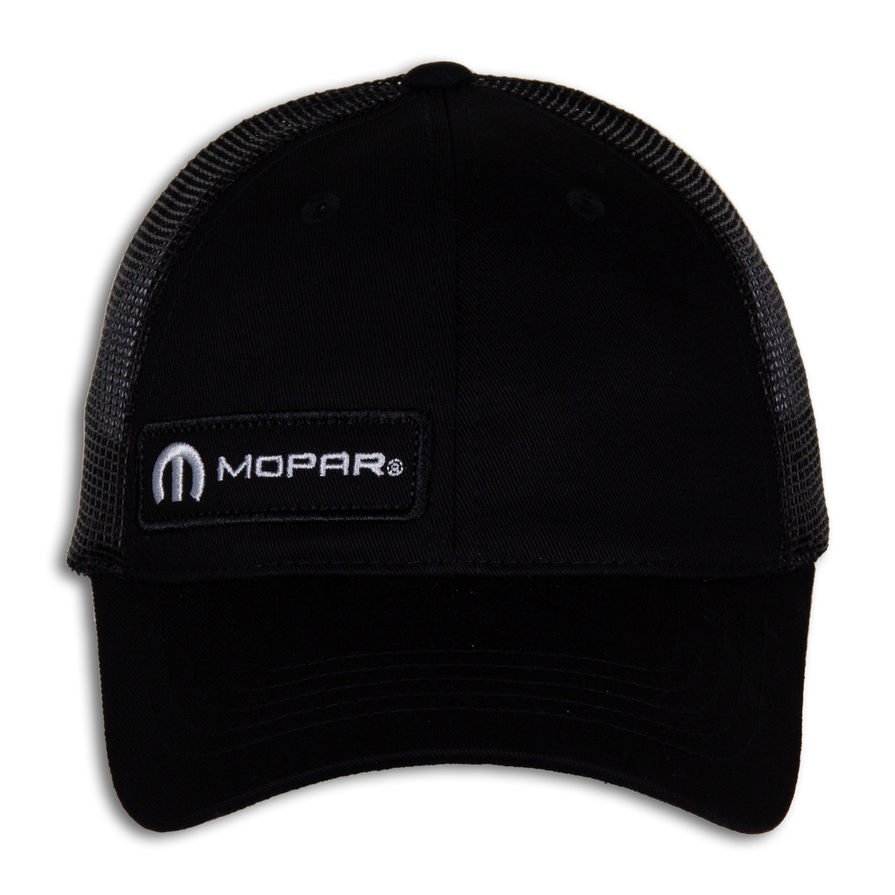 Mopar Black Patch Mesh Trucker Hat | Auto Gear Direct