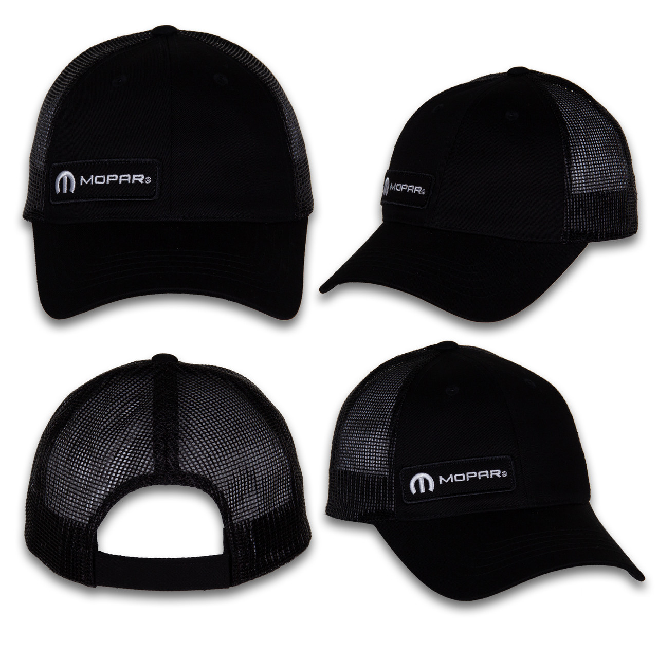 Mopar Black Patch Mesh Hat