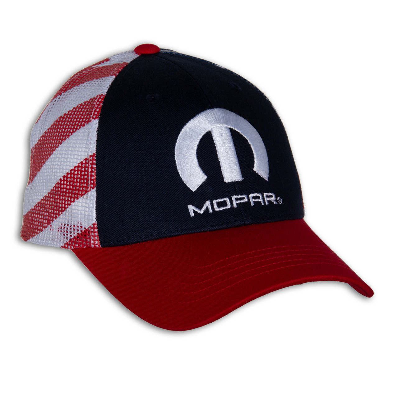 Mopar Red White Blue American Flag Mesh Hat (right)