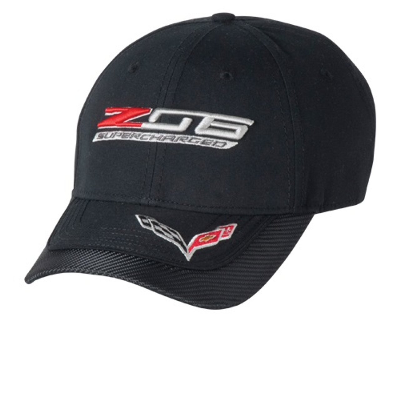 C7 Corvette Z06 Black Hat with Carbon Accent Bill