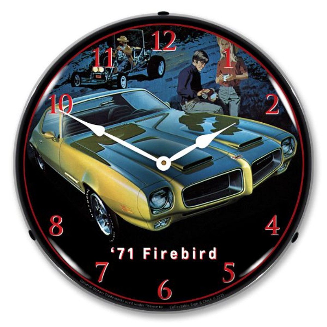 1971 Pontiac Firebird LED Backlit Clock