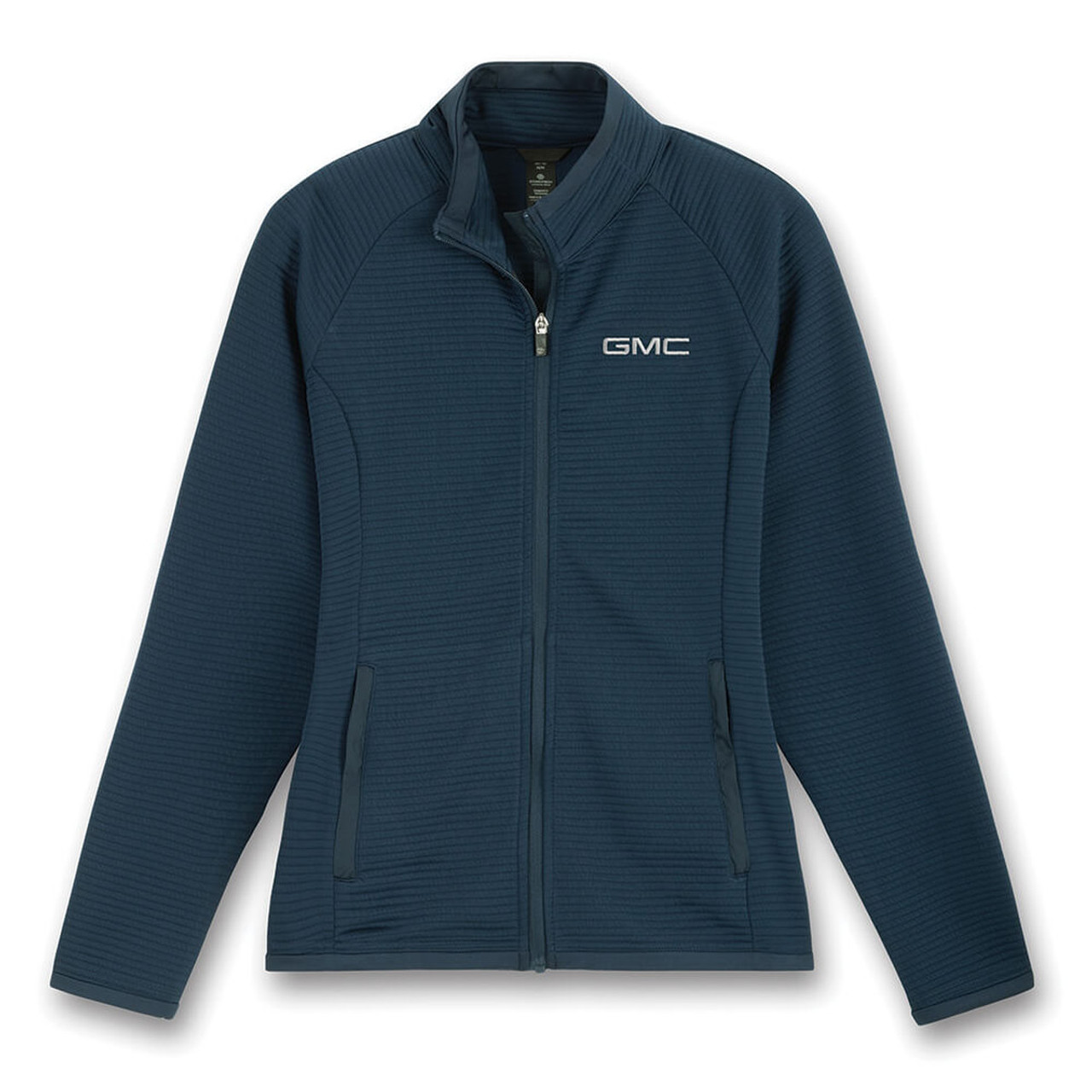 Women's GMC Full Zip Blue Quilted Knit Jacket.