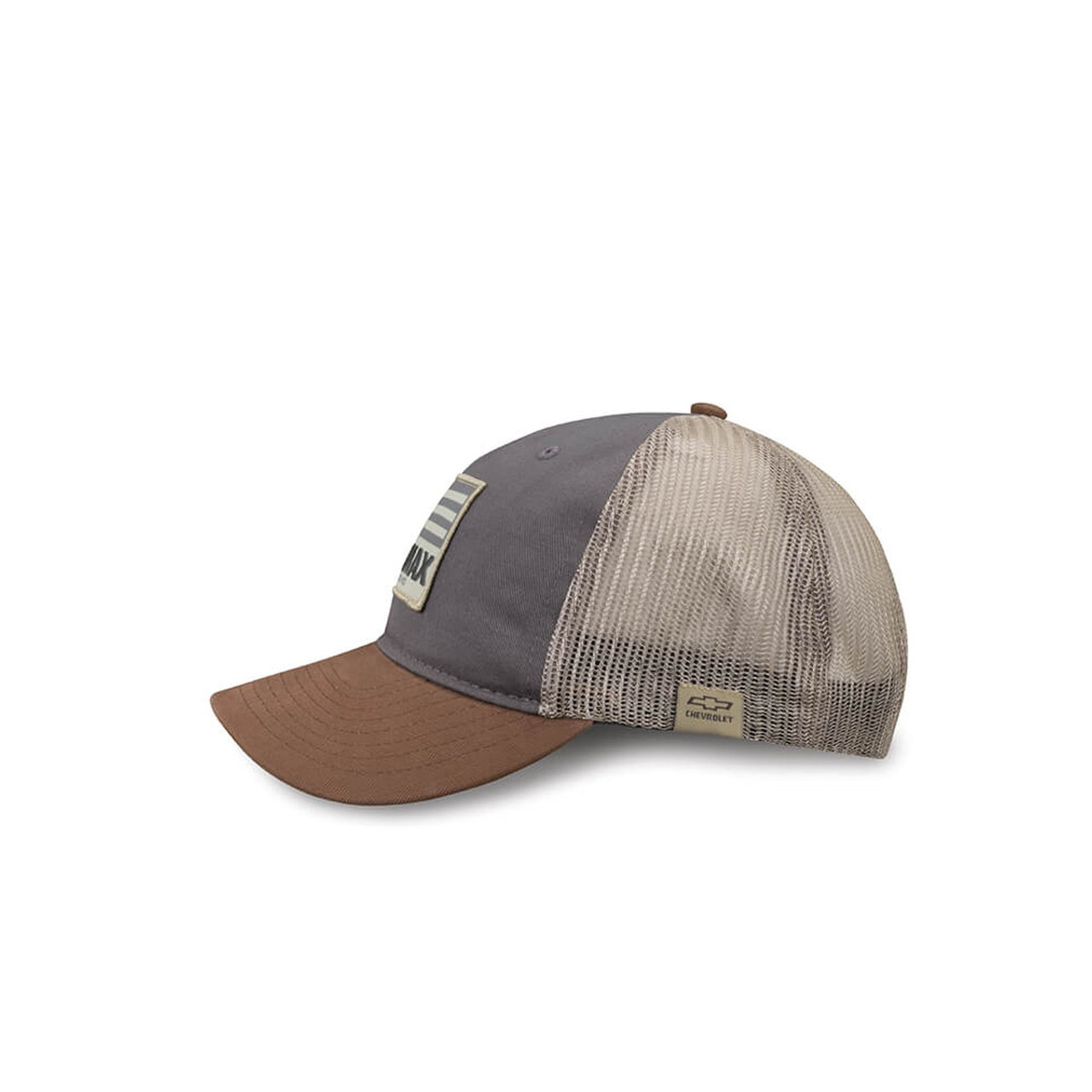 Chevrolet Silverado HD Duramax Gray/Tan Mesh Hat - side