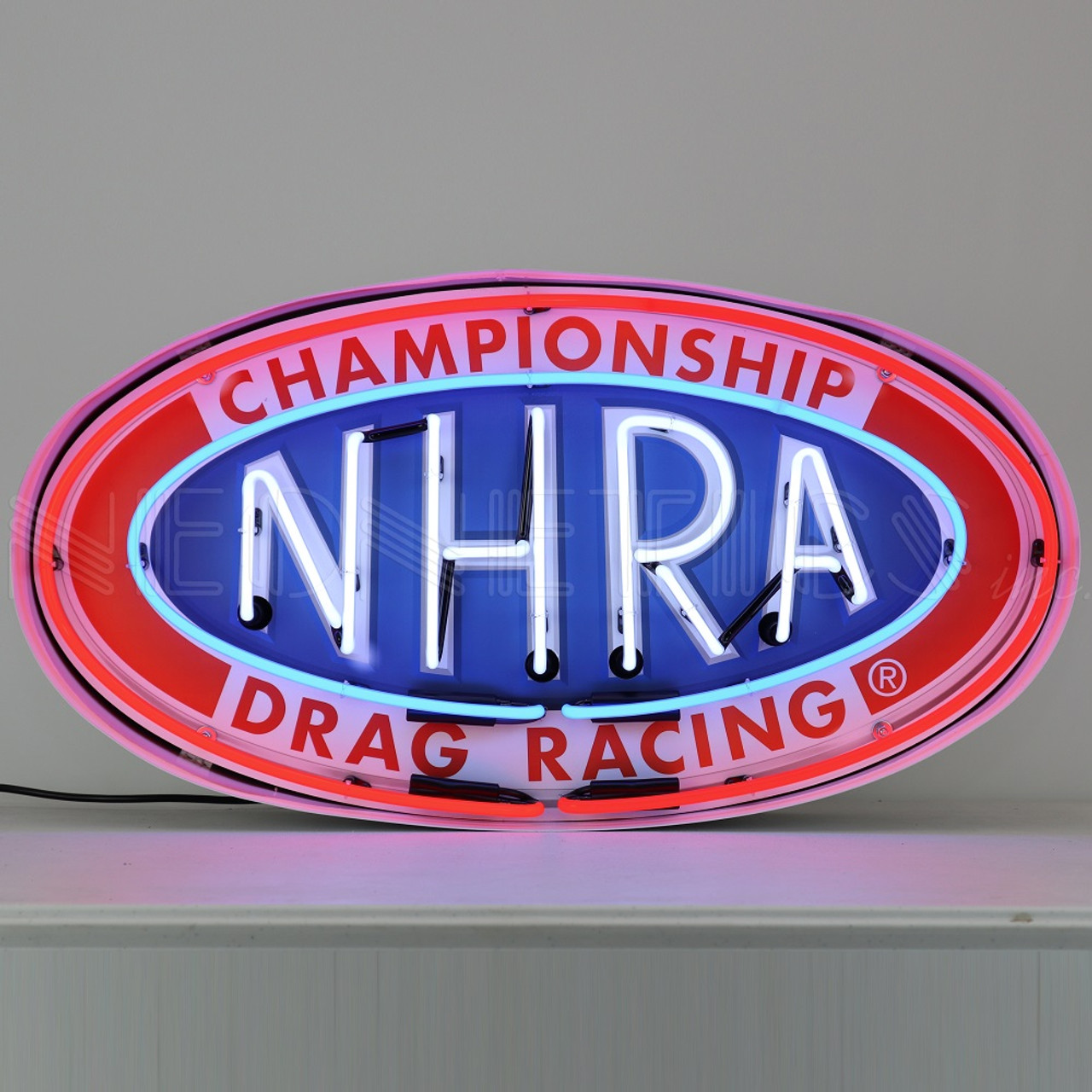 NHRA Oval Neon Sign in Can