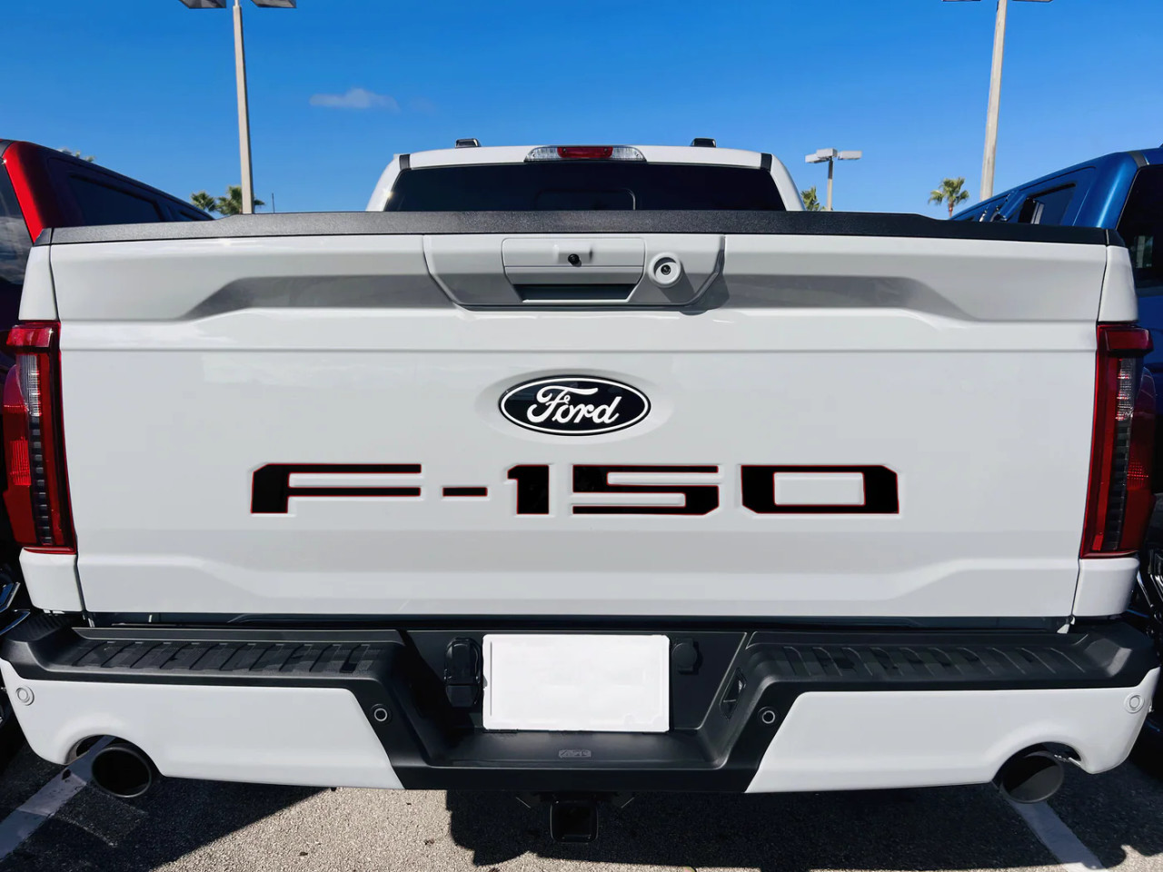 F-150 Tailgate Letter Kit (Black w/ Red Outline on truck)