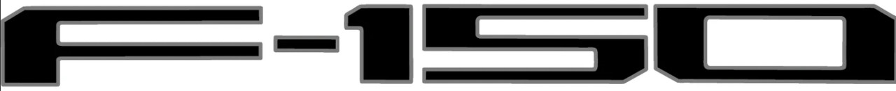 F-150 Tailgate Letter Kit (Black w/ Gray Outline)