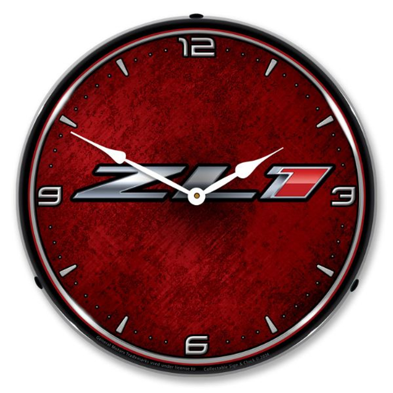 Camaro ZL1 Red LED Backlit Clock