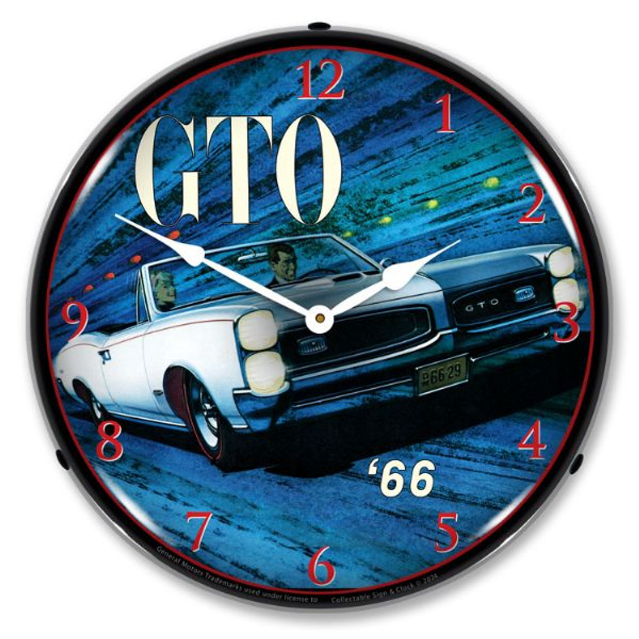 1966 Pontiac GTO LED Backlit Clock