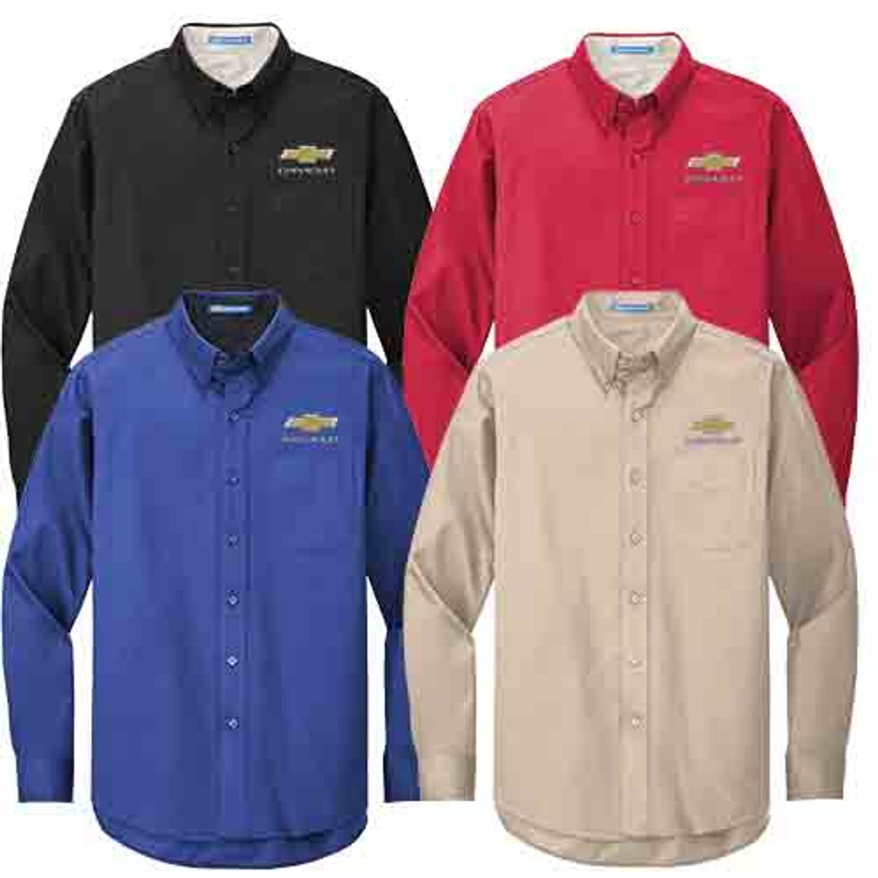 Chevrolet Gold Bowtie Easy Care LS Dress Shirt