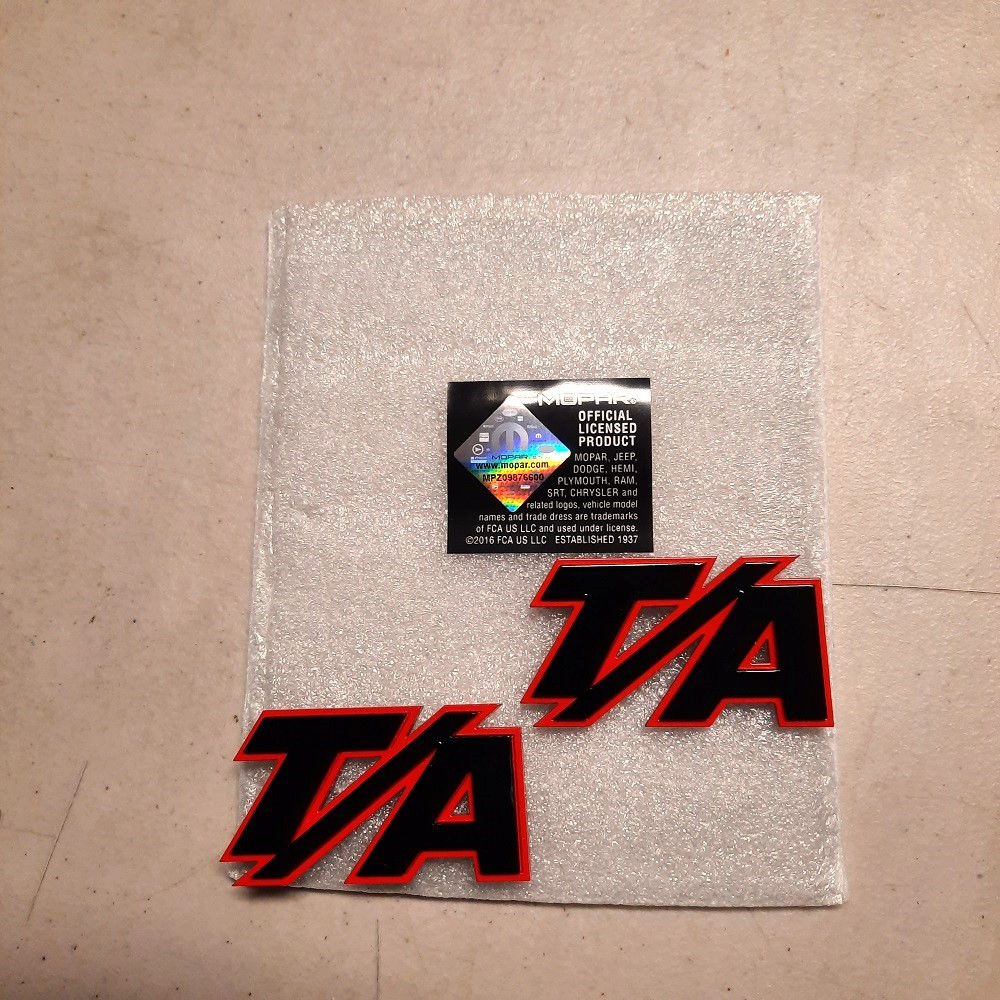 Dodge Challenger T/A Acrylic Exterior Badge - PVP/PX8 | Auto Gear