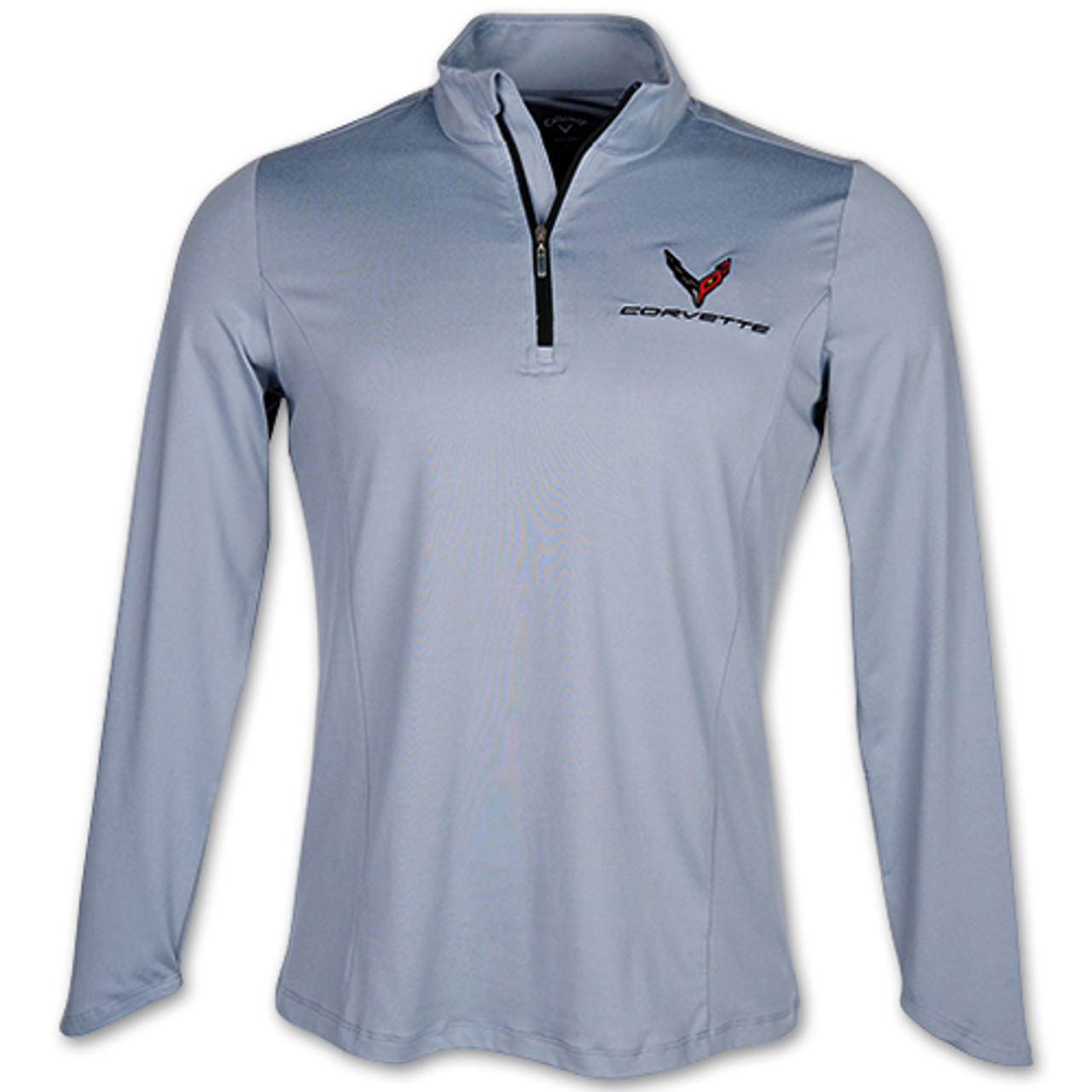 Women's C8 Corvette Gray 1/4 Zip Pullover Jacket