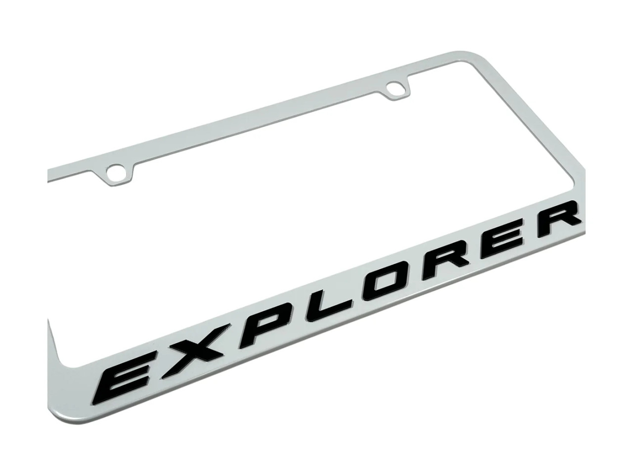 Ford Explorer White License Plate Frame (zoom)