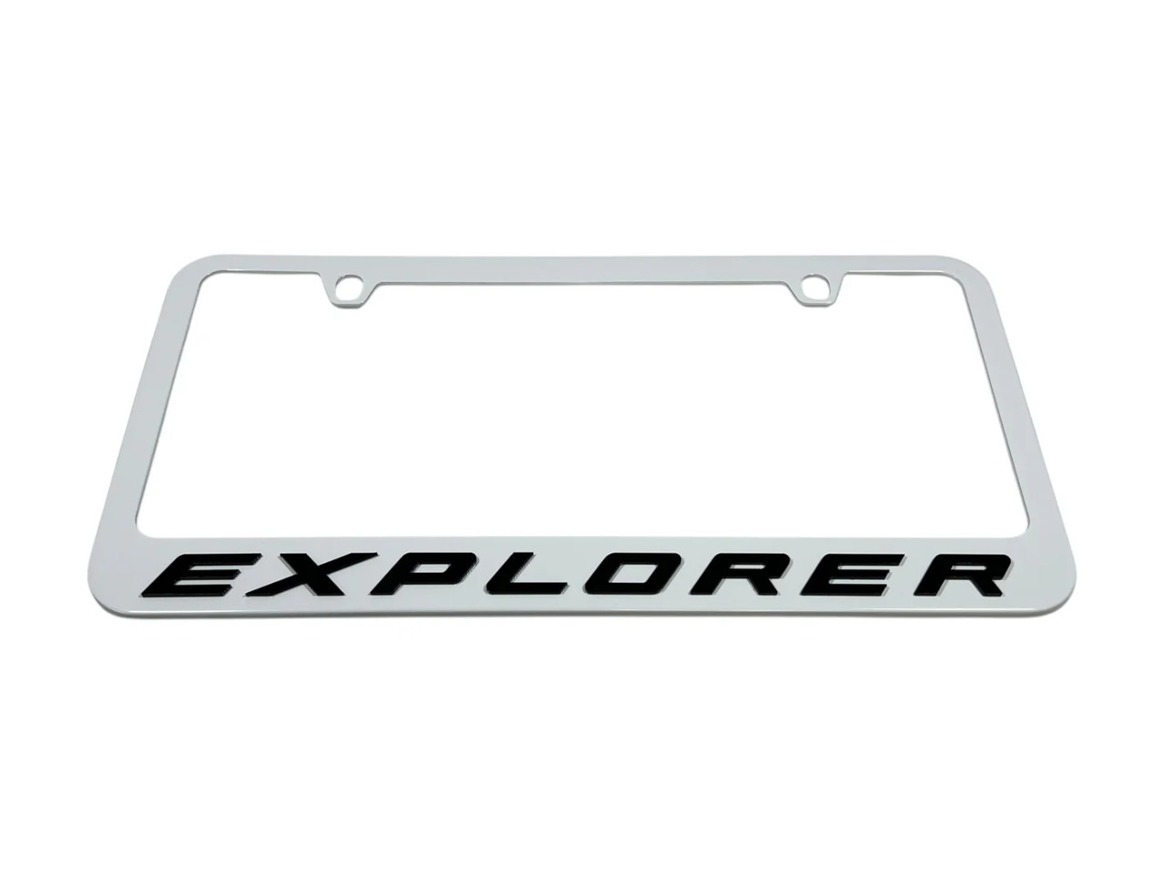 Ford Explorer White License Plate Frame