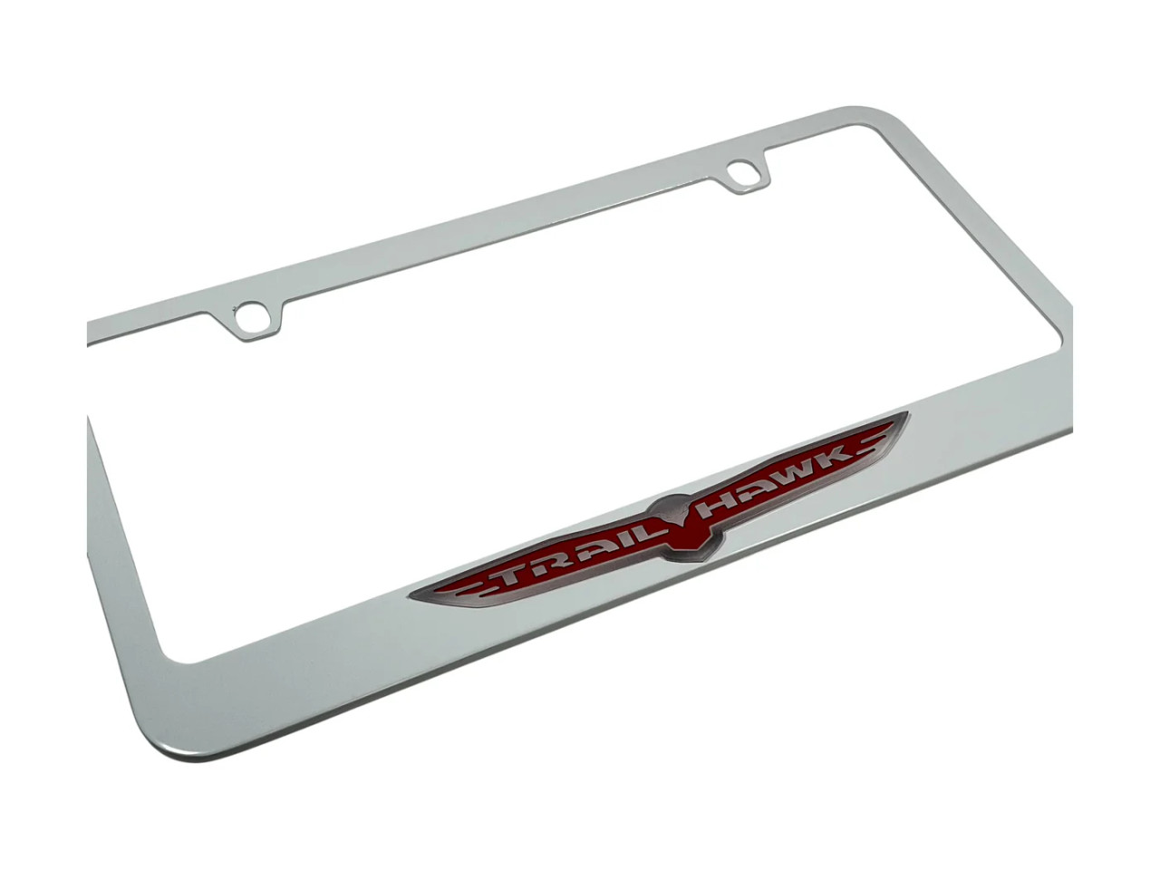Jeep Trail Hawk White License Plate Frame (alt)