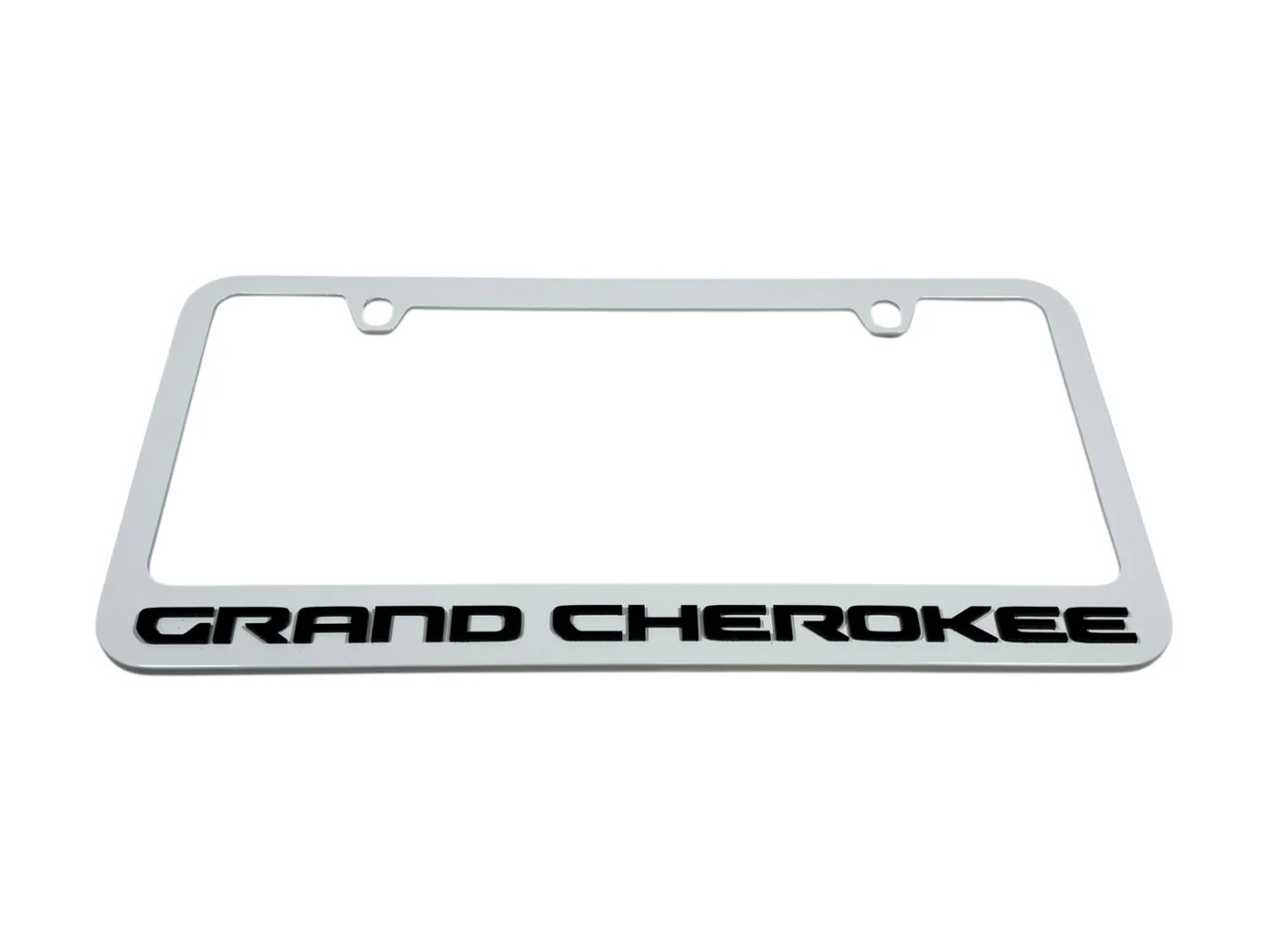 Jeep Grand Cherokee White License Plate Frame