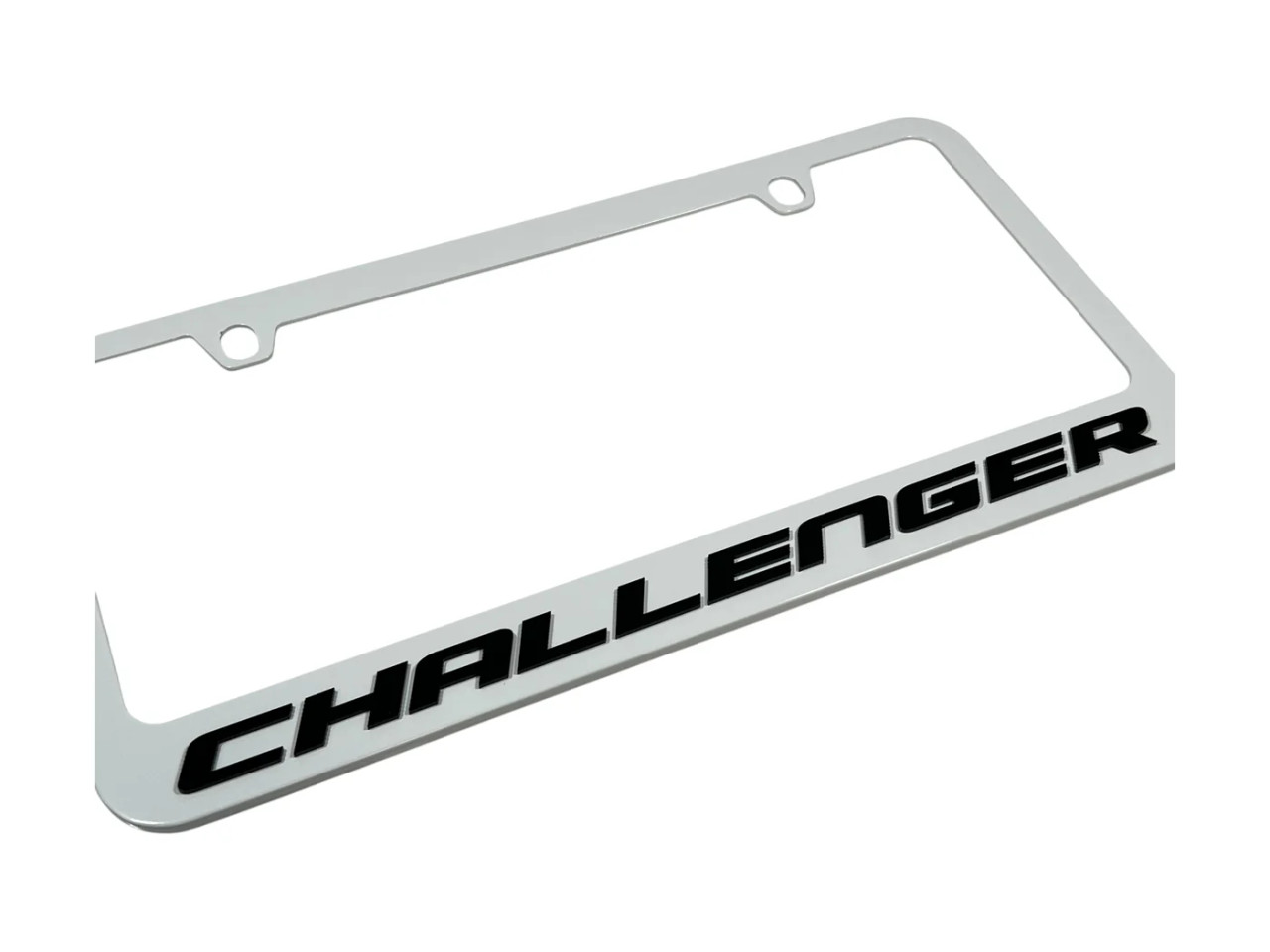 Dodge Challenger White License Plate Frame (zoom)