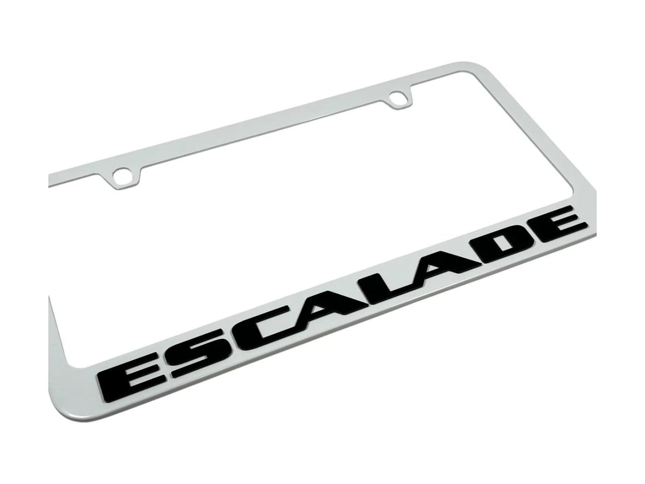 Cadillac Escalade White License Plate Frame (zoom)