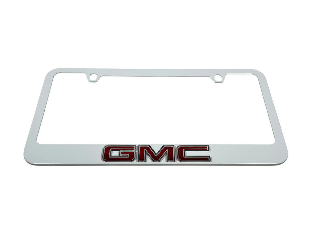 GMC White License Plate Frame