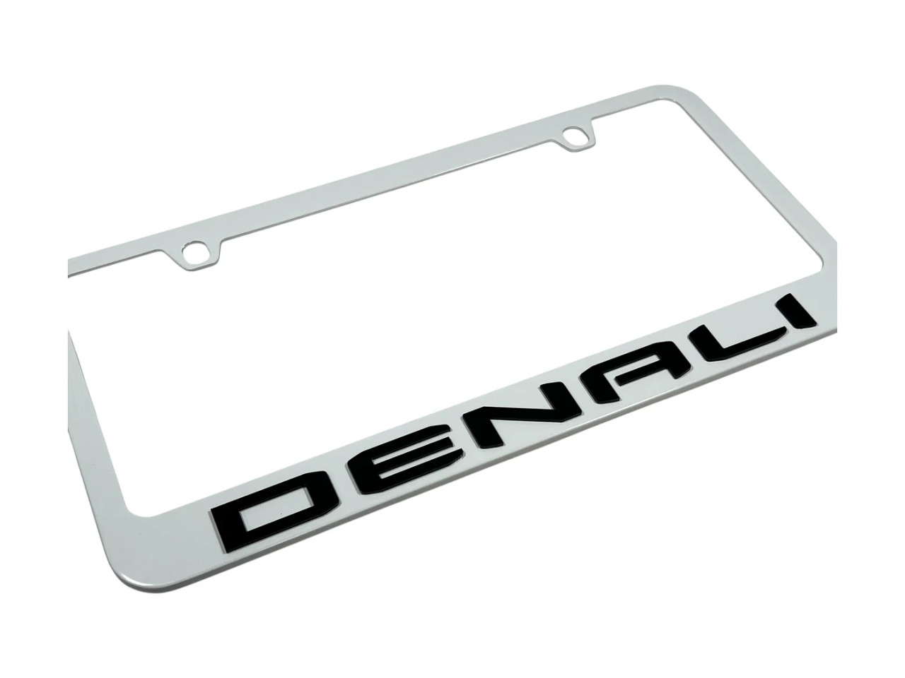 GMC Denali White License Plate Frame (zoom)