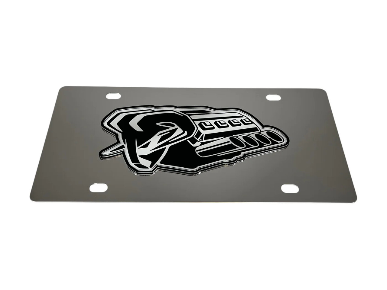 Dodge Ram Hemi Badge of Protest Stainless Steel License Plate