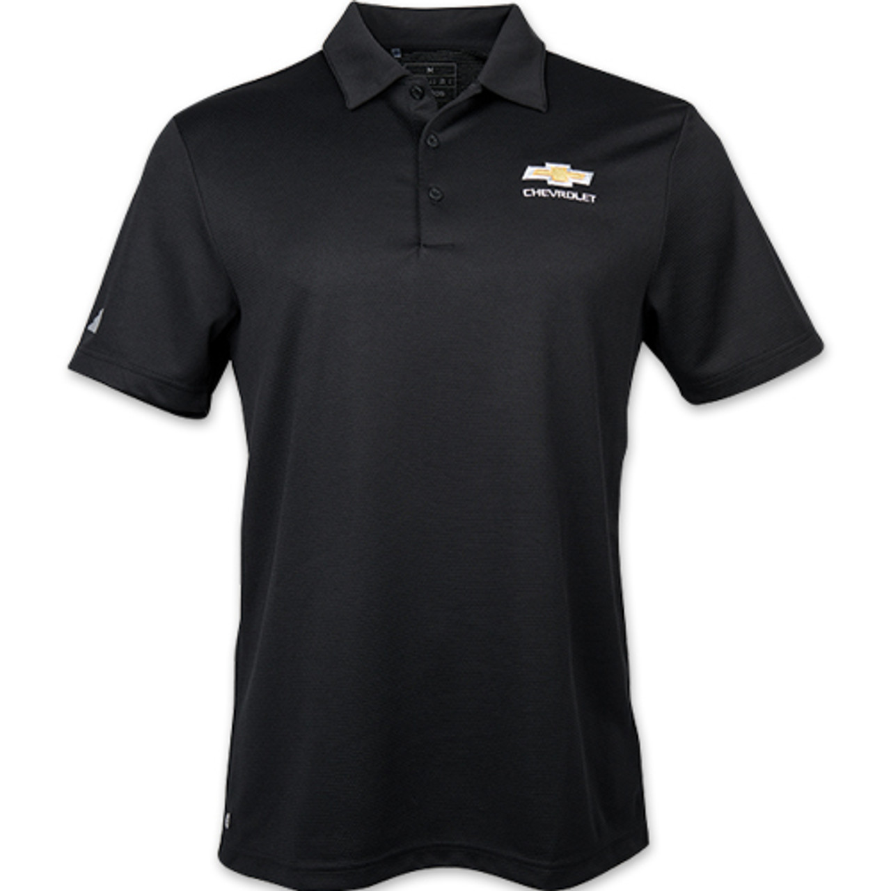 Chevrolet Gold Bowtie Black Adidas Polo Shirt
