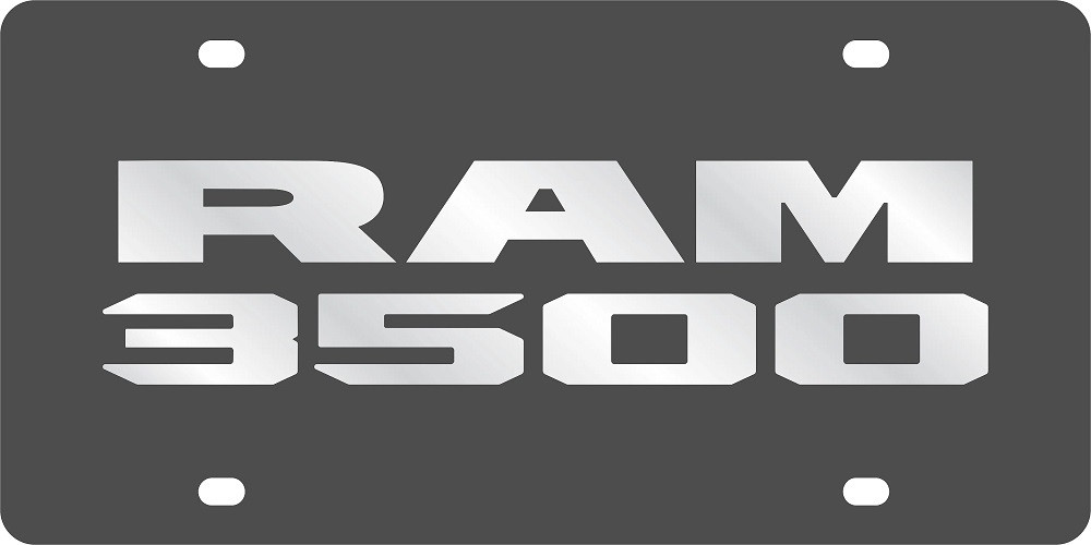 Dodge Ram 3500 Carbon Stainless Steel License Plate
