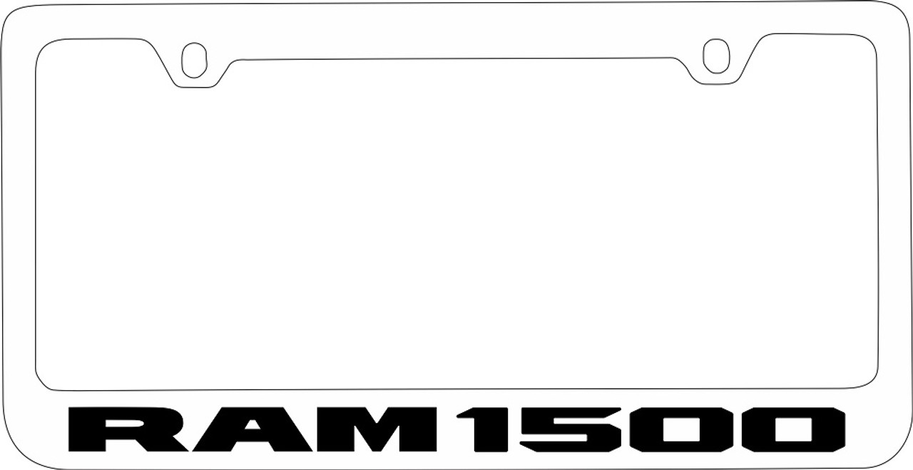 Dodge Ram 1500 White License Plate Frame