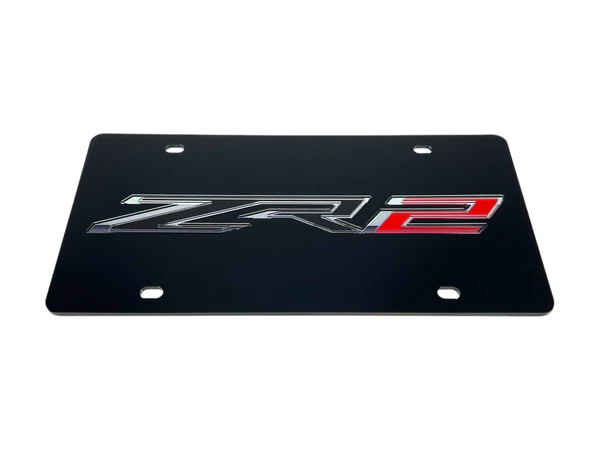 Chevrolet ZR2 Black Acrylic License Plate