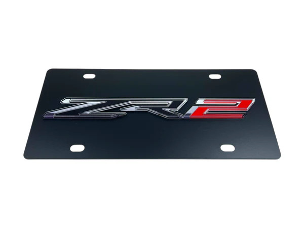 Chevrolet ZR2 Carbon Stainless Steel License Plate