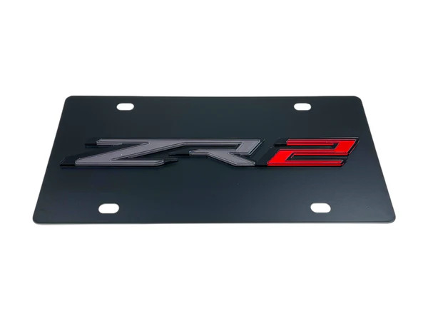 Chevrolet ZR2 Carbon Stainless Steel License Plate -