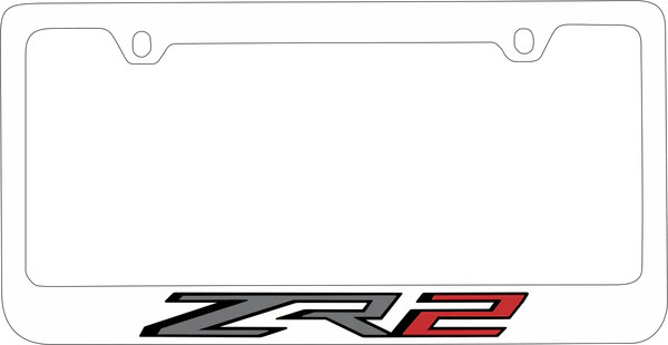 Chevrolet ZR2 White License Plate Frame (alt)