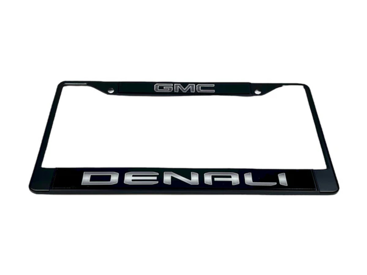 GMC Denali Black License Plate Frame - Black - 2 Hole (alt)