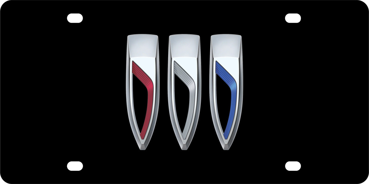 Buick Black Acrylic License Plate - Logo Only (alt)