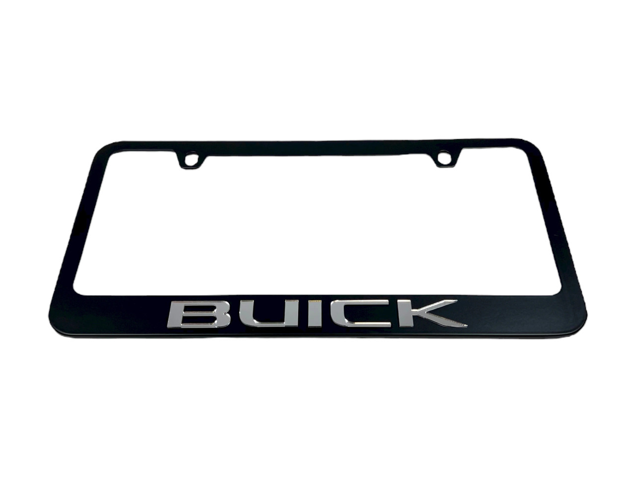 Buick Black License Plate Frame - Mirror Script
