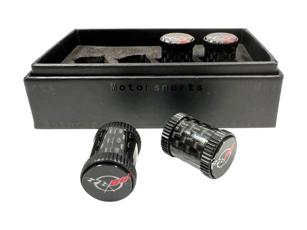 C5 Corvette Carbon Fiber Valve Stem Caps