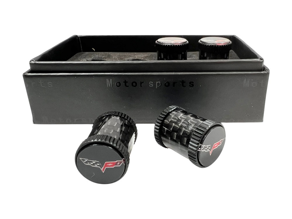 C6 Corvette Carbon Fiber Valve Stem Caps