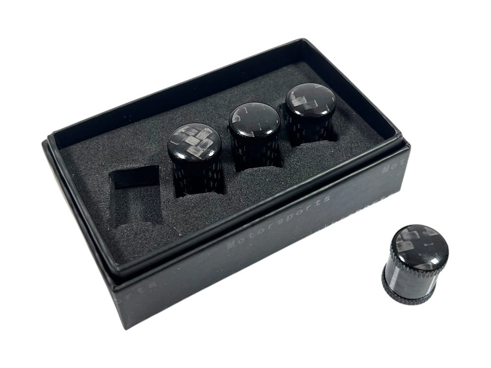 Plain Carbon Fiber Valve Stem Caps (alt view)