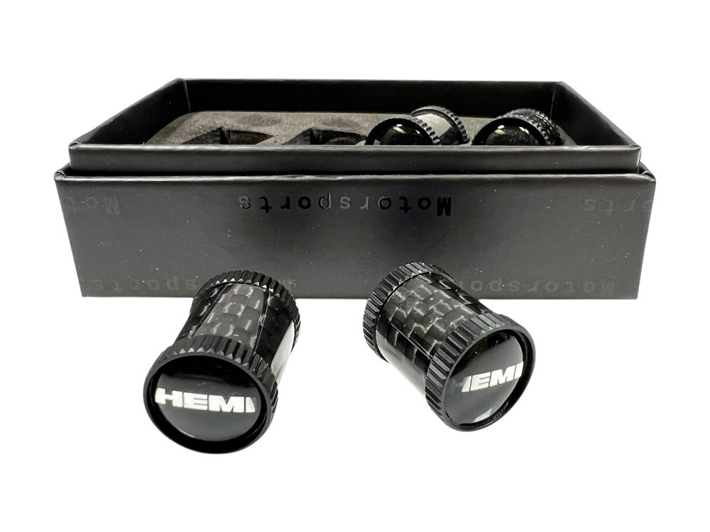 Hemi Carbon Fiber Valve Stem Caps