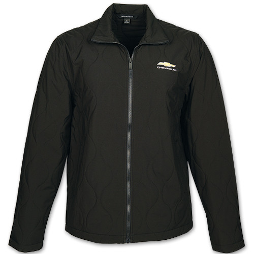 Chevrolet Gold Bowtie M+M Quilted Black Jacket