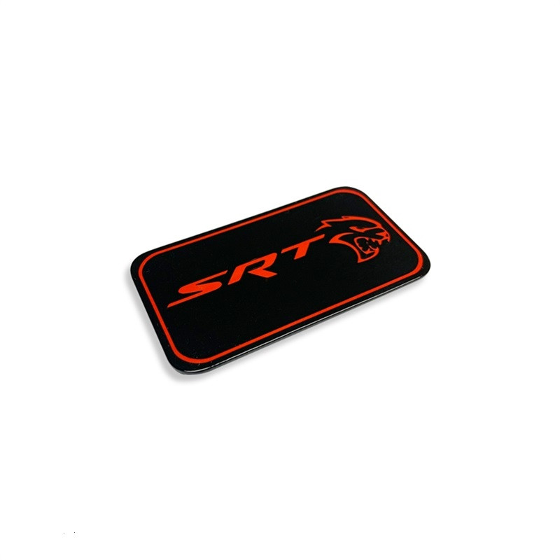 Dodge Challenger/Charger Hellcat Supercharger Acrylic Badge - (Black w/ Red Logo)