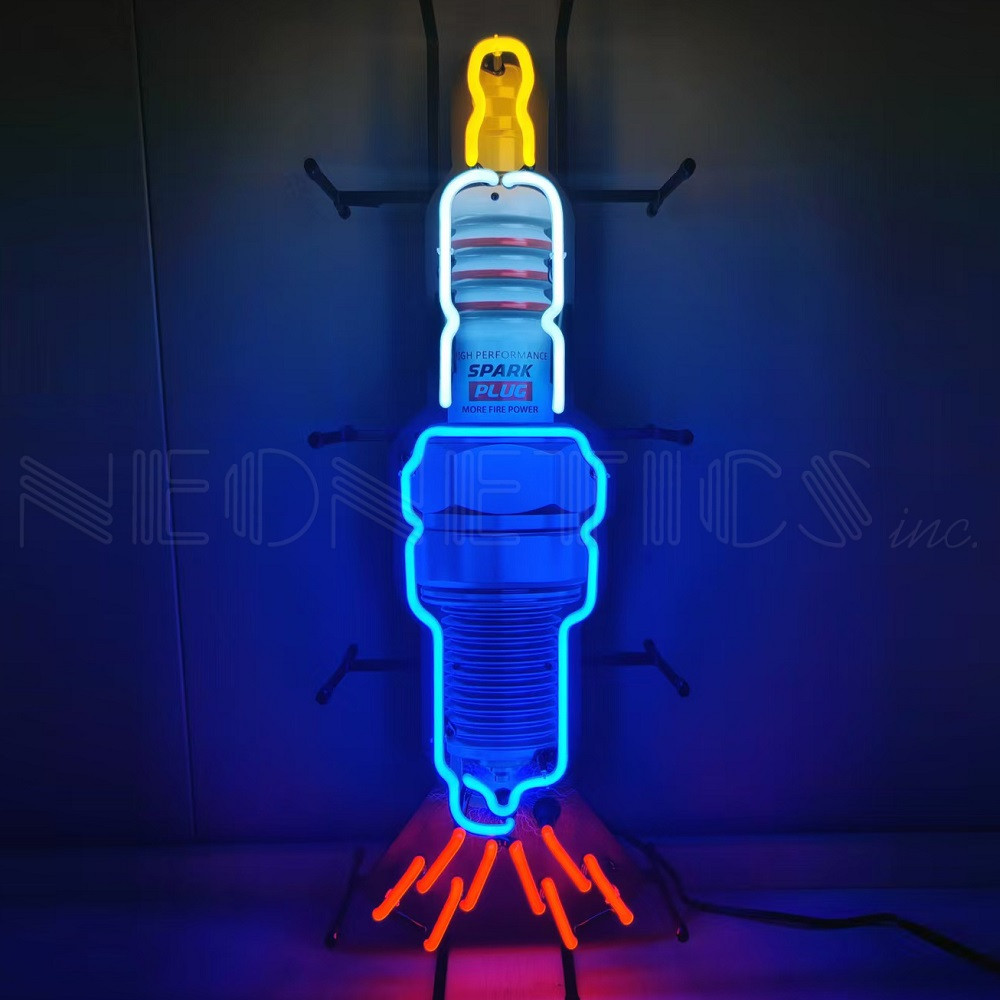 Small Premium Spark Plug Neon Sign