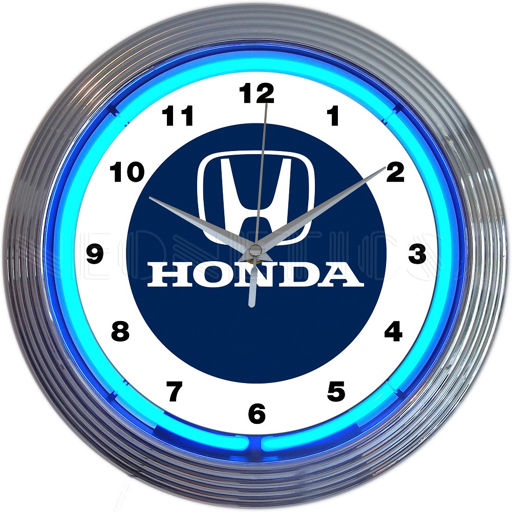 Honda Blue Neon Clock