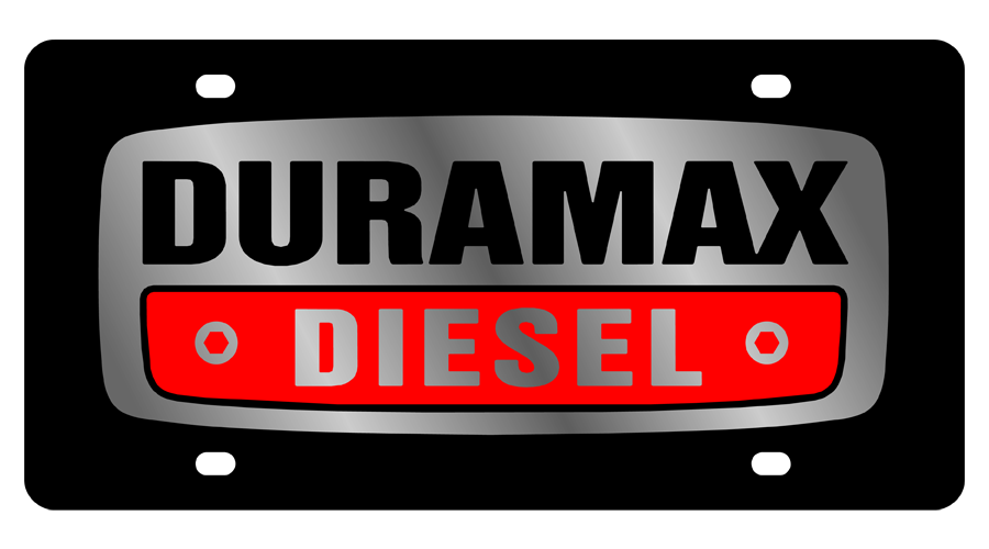 Chevrolet Duramax Diesel Black Acrylic License Plate