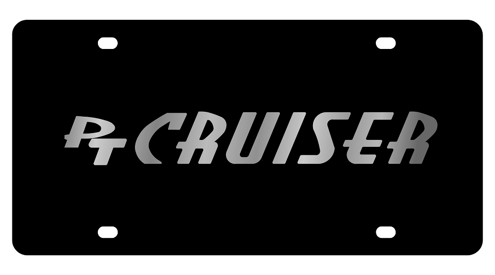 PT Cruiser Black Acrylic License Plate