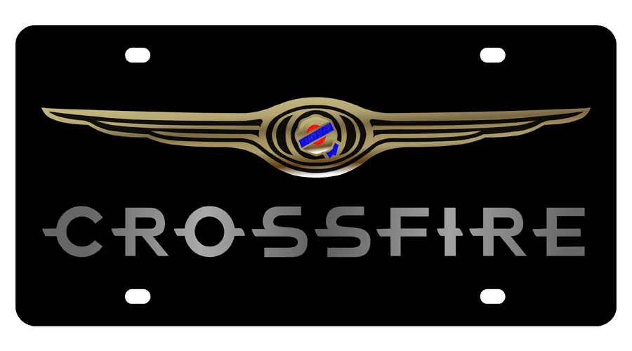 Chrysler Crossfire Black Acrylic License Plate