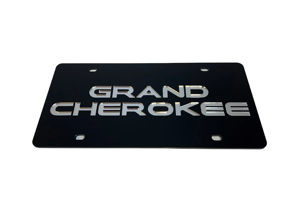 Jeep Grand Cherokee Black Acrylic License Plate